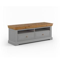 Mobile porta tv tv pino massello grigio e top naturale shabby country