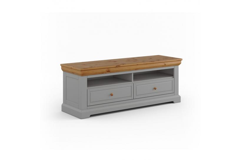 Mobile porta tv tv pino massello grigio e top naturale shabby country Mobile porta tv tv pino massello grigio e top naturale shabby country