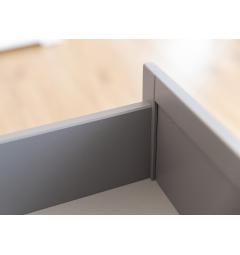 Mobile TV in pino massello grigio, top color rovere raffinato.