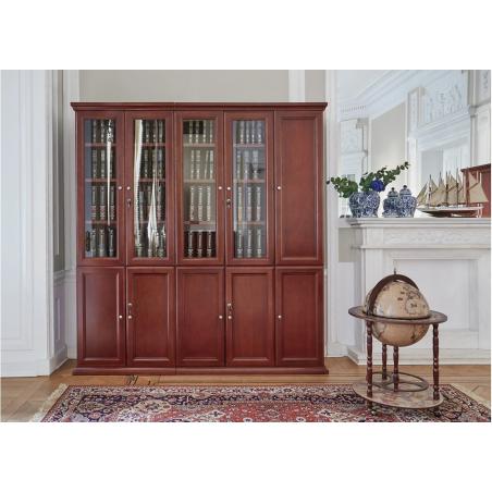 Composad Ufficio Completo COLLEGIO - Scrivania Angolare, Libreria E Base Archivio, Rovere Mielato/Bianco - Foto 4