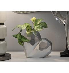 Elegante vaso in resina argentata - Arrediorg