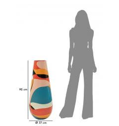 Vaso in resina dalle linee vivaci - Arrediorg