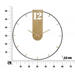 Orologio da parete in metallo nero e dorato - Arrediorg