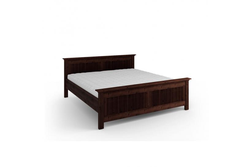 Letto 180x200 shabby classico pino massello tabacco Rosella Letto 180x200 shabby classico pino massello tabacco Rosella