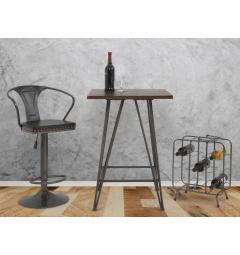 Portabottiglie in metallo grigio scuro - Arrediorg