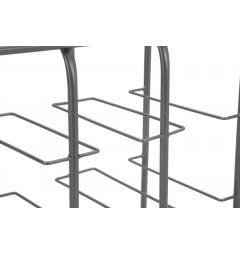 Portabottiglie in metallo grigio scuro - Arrediorg