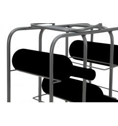 Portabottiglie in metallo grigio scuro - Arrediorg