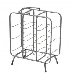 Portabottiglie in metallo grigio scuro - Arrediorg