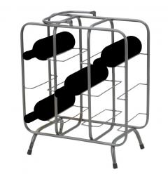 Portabottiglie in metallo grigio scuro - Arrediorg