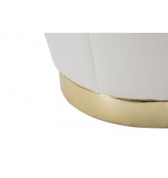 Pouf contenitore in legno e velluto crema - Arrediorg