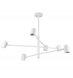 Lampadario design industriale in metallo bianco - Arrediorg