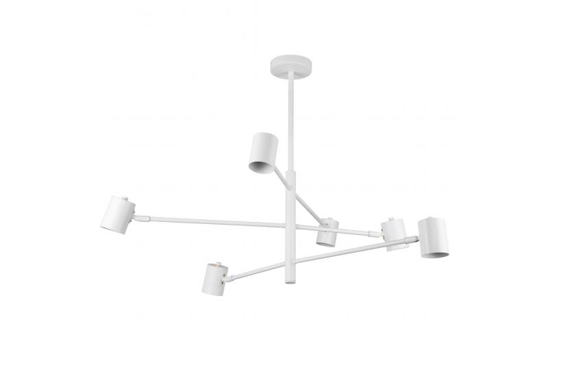 Lampadario design industriale in metallo bianco - Arrediorg Lampadario design industriale in metallo bianco - Arrediorg