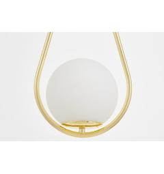 Lampada a sospensione design moderno a sfera bianco oro VERO 1C - Arrediorg