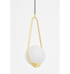 Lampada a sospensione design moderno a sfera bianco oro VERO 1C - Arrediorg