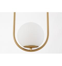Lampada a sospensione design moderno a sfera bianco ottone VERO 1/B - Arrediorg
