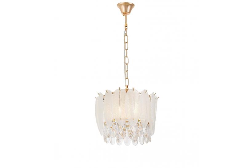 Lampadario a sospensione design moderno metallo vetro e cristallo - Arrediorg
