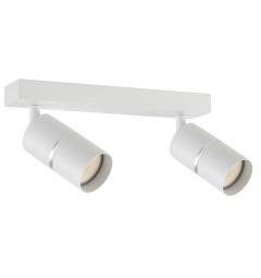 Faretto da soffitto con due punti luce in metallo bianco - Arrediorg