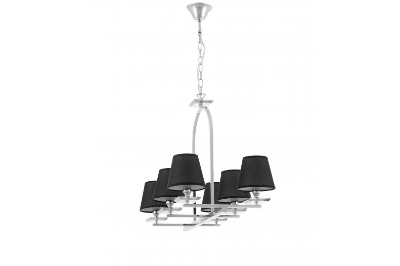 Lampadario a sospensione LIMERA cromo e nero - Arrediorg Lampadario a sospensione LIMERA cromo e nero - Arrediorg