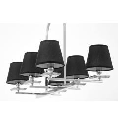 Lampadario a sospensione LIMERA cromo e nero - Arrediorg