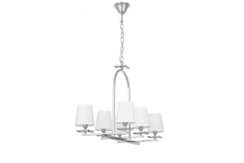 Lampadario a sospensione LIMERA cromo e bianco - Arrediorg Lampadario a sospensione LIMERA cromo e bianco - Arrediorg