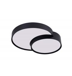 Applique in metallo nero doppia di forma circolare - Arrediorg