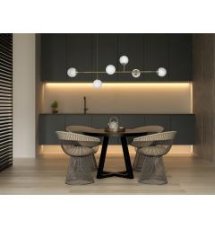 Lampadario a sfera con ramo in metallo ottone FINO W6 - Arrediorg