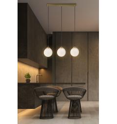 Lampadario tre sfere a sospensione ottone FINO W3 - Arrediorg