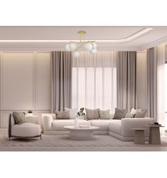 Lampadario design moderno LEDO W6 in metallo oro - Arrediorg Lampadario design moderno LEDO W6 in metallo oro - Arrediorg