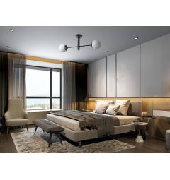 Lampadario design moderno struttura in metallo nero FINO W2 - Arrediorg Lampadario design moderno struttura in metallo nero FINO W2 - Arrediorg