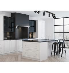 Plafoniera in metallo nero con piastra rettangolare a soffitto 6 punti luce