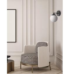 Applique da parete a sfera nera FINO W1