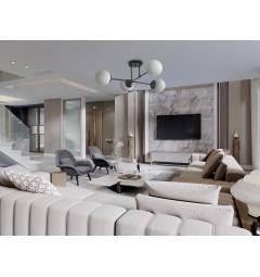 Lampada da soffitto nera a sfera FINO W4