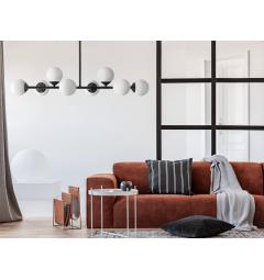 Lampadario a sfera nero 8 punti luce FINO W8
