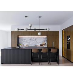 Lampadario minimal a sospensione nero 2 attacchi a soffitto 6 sfere FINO W6 Lampadario minimal a sospensione nero 2 attacchi a soffitto 6 sfere FINO W6