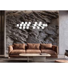 lampadario moderno a sfere metallo nero 24 punti luce lampadario moderno a sfere metallo nero 24 punti luce