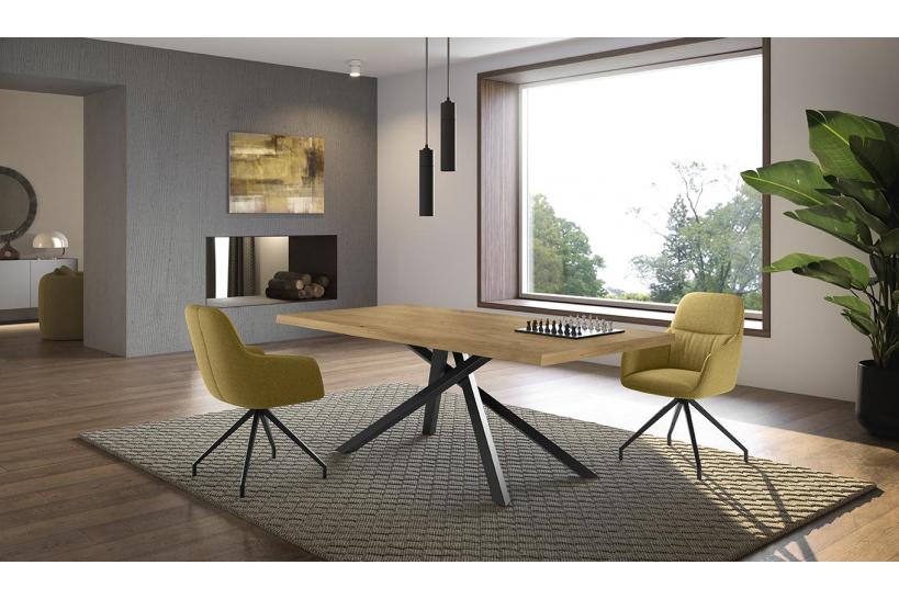 Tavolo moderno con meccanismo di allunga semplice e veloce