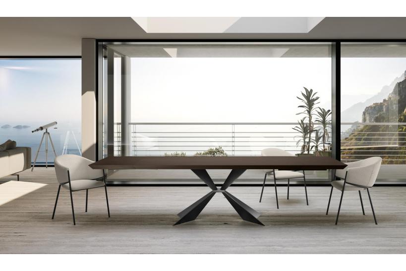 Tavolo moderno allungabile rettangolare 160/240x90 cm TEMPRA