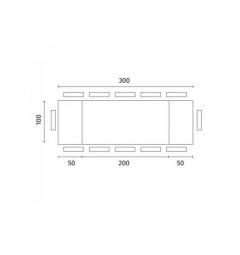 Tavolo rettangolare allungabile moderno SCATTO 200/300x100 cm