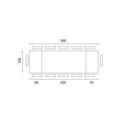 Tavolo moderno allungabile rettangolare 100cm X 200/300cm TEMPRA