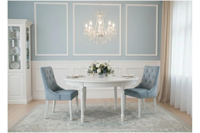 Tavolo rotondo bianco stile provenzale Princess 832