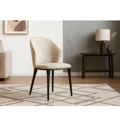 Sedia in tessuto beige imbottita SIENA