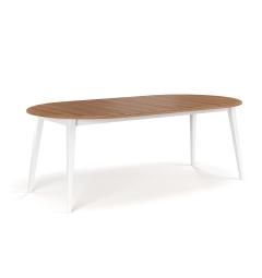 Tavolo rotondo allungabile pino massello bianco rovere 8/10 posti