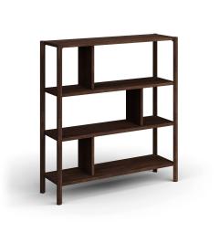 Libreria moderna in rovere massello tabacco