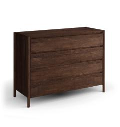 Comò rovere massello tabacco stile moderno