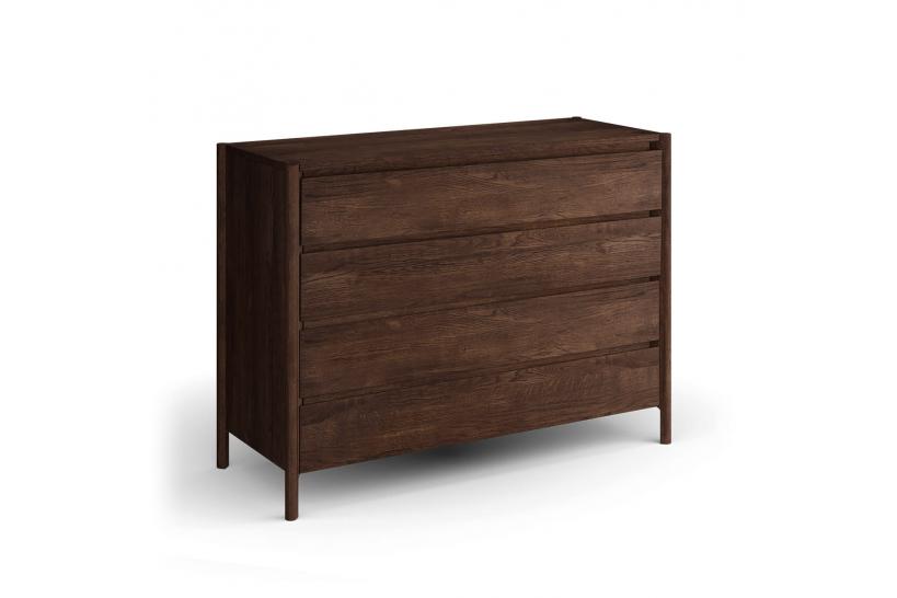 Comò rovere massello tabacco stile moderno