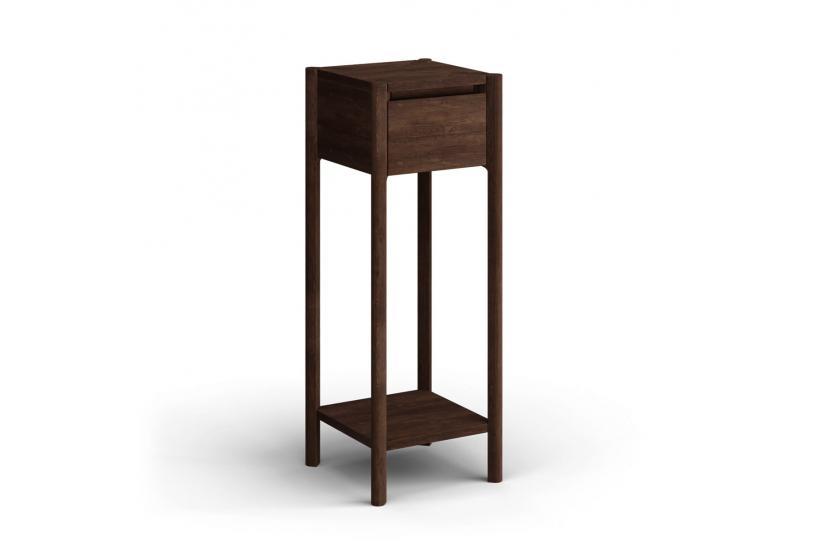 Mobiletto alto moderno rovere massello tabacco