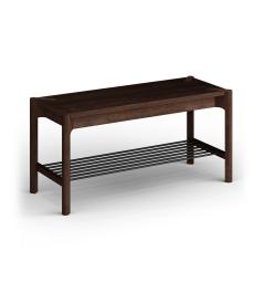 Scarpiera a panca in rovere massello tabacco