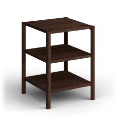 Scaffale a giorno moderno rovere massello tabacco