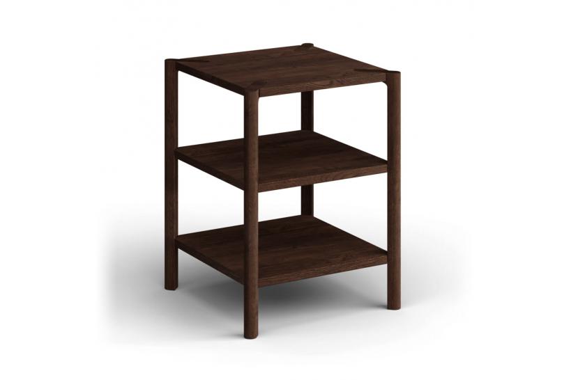 Scaffale a giorno moderno rovere massello tabacco