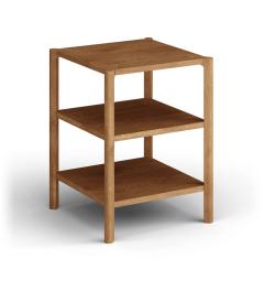 Scaffale basso moderno rovere massello naturale